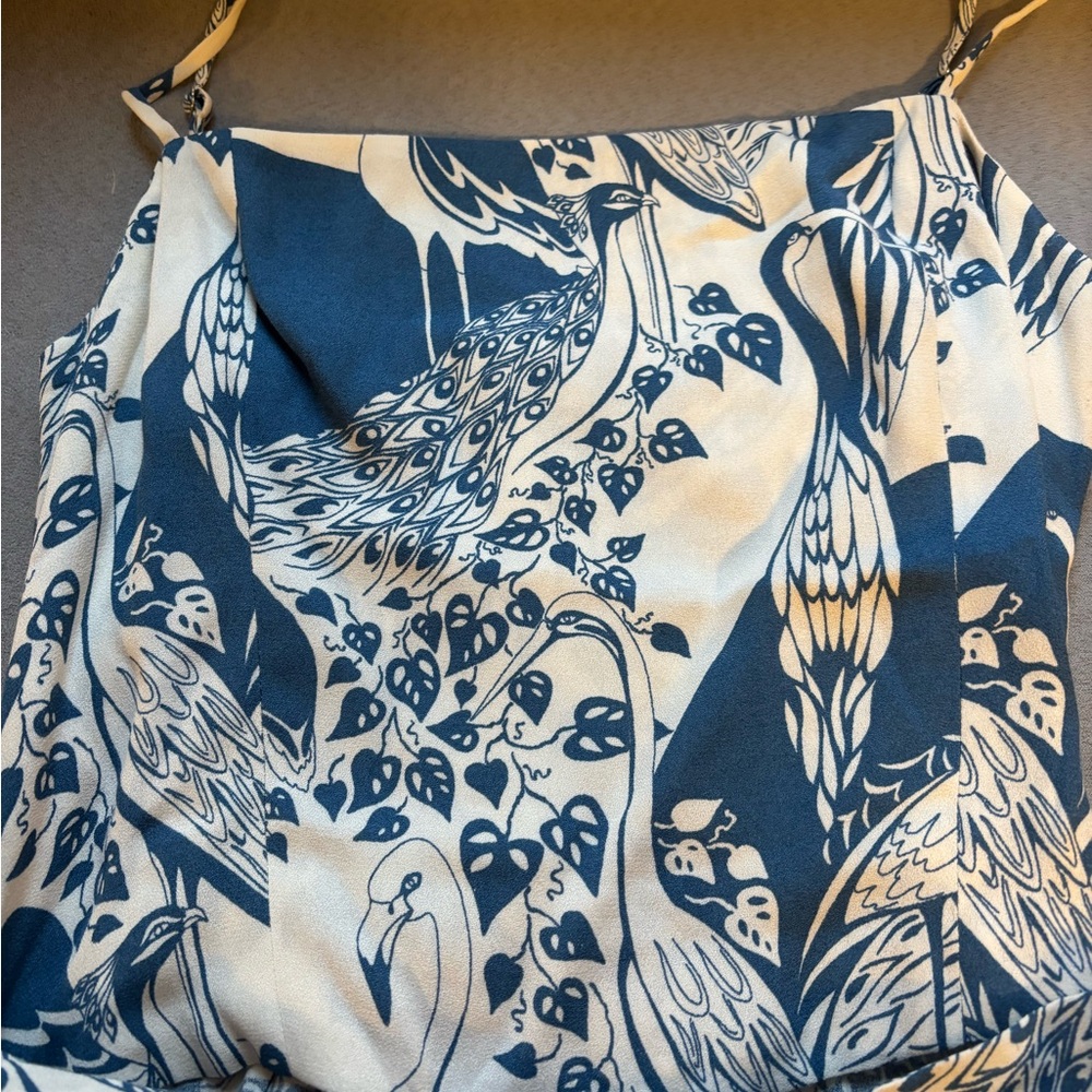Reformation Blue and Cream Mini Dress - Picture 4 of 7